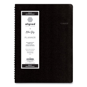 Blue Sky® Aligned Daily Four-person Appointment Planner, 11 X 8, Black Cover, 12-month (jan To Dec): 2022 freeshipping - TVN Wholesale